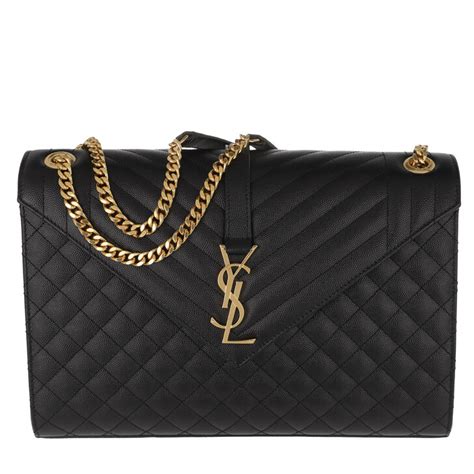 ysl black bag black chain